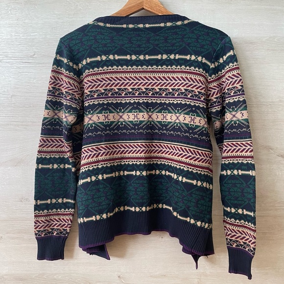 Vintage Geometric Pattern Open Front Cardigan - Picture 2 of 12